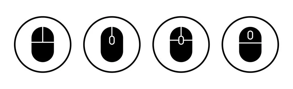 Mouse icon vector illustration. click sign and symbol. pointer icon vector. イラスト素材
