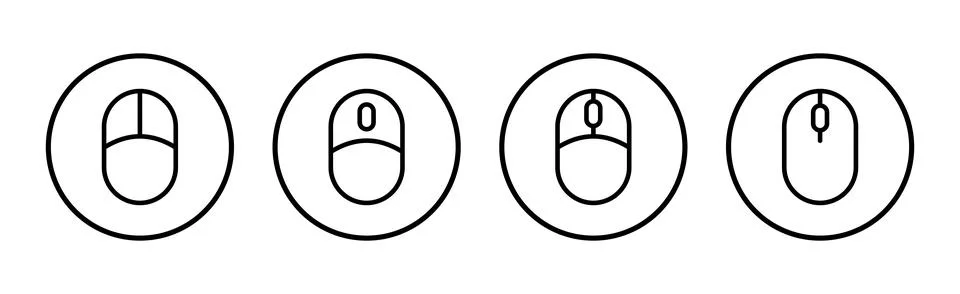 Mouse icon vector illustration. click sign and symbol. pointer icon vector. Illustrazione stock
