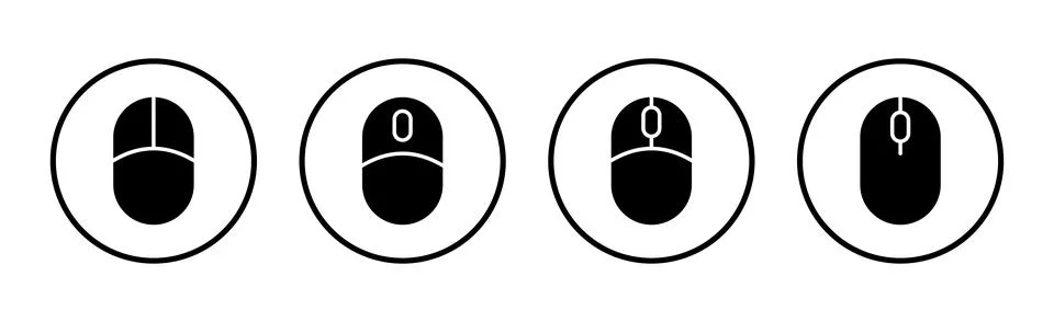 Mouse icon vector illustration. click sign and symbol. pointer icon vector. Stock Illustration