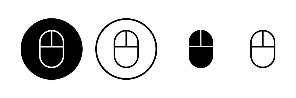 Mouse icon vector illustration. click sign and symbol. pointer icon vector. Stock Illustration
