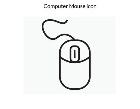 Mouse icon vector illustration template Illustrazione stock