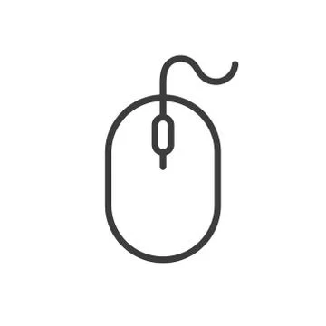 Mouse icon on white background Stock Illustration
