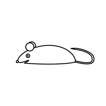 Mouse icon on white. Stock Illustration