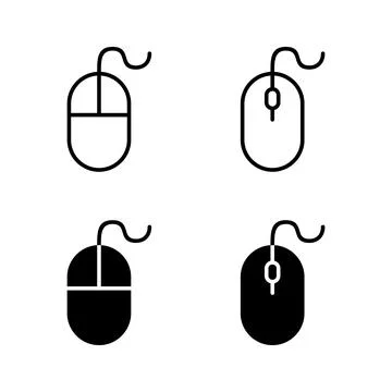 Mouse icons vector. click sign and symbol. pointer icon vector. Illustrazione stock