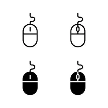 Mouse icons vector. click sign and symbol. pointer icon vector. Illustrazione stock