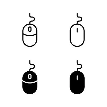 Mouse icons vector. click sign and symbol. pointer icon vector. Illustrazione stock