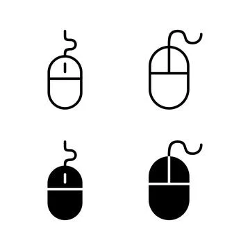 Mouse icons vector. click sign and symbol. pointer icon vector. Stock Illustration