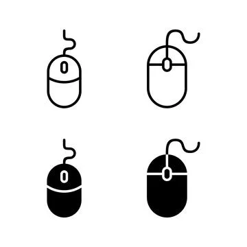 Mouse icons vector. click sign and symbol. pointer icon vector. Illustrazione stock