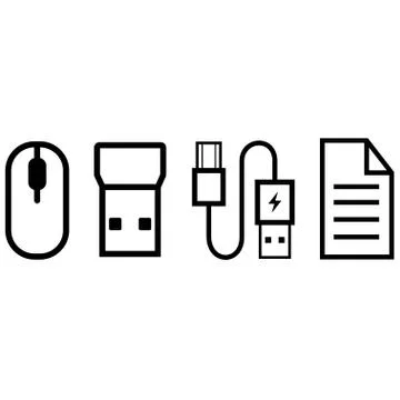 Mouse with input usb Stock Illustration
