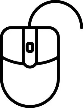 Mouse Line Icon Design Stock Illustration