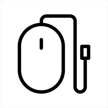 Mouse line icon vector illustration isolated on white background Stock Illustration