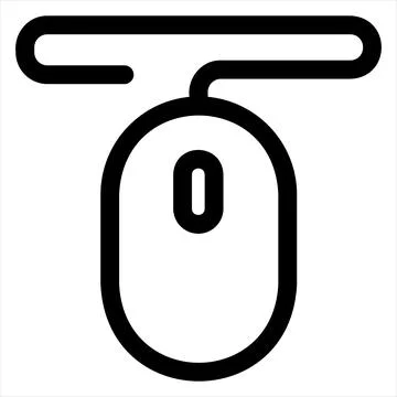 Mouse line icon vector illustration isolated on white background Stock Illustration
