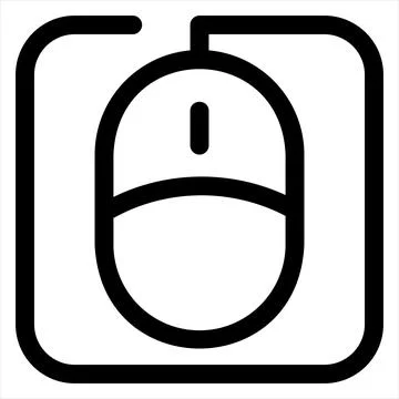 Mouse line icon vector illustration isolated on white background Stock Illustration