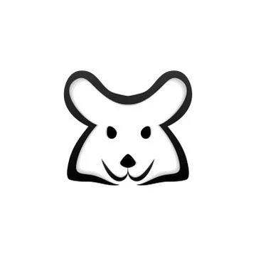 Mouse Logo Design Template Stock Illustration