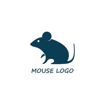 Mouse Logo Design Template Stock Illustration