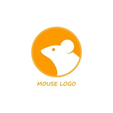 Mouse Logo Design Template Stock Illustration