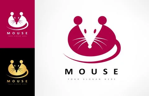 Mouse logo vector. Animal design. Stock Illustration