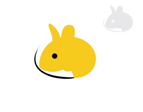 Mouse Logo on white background in vector illustration Stock Illustration