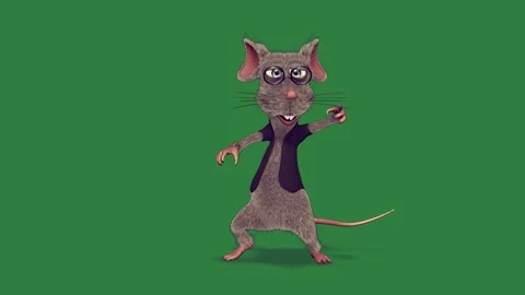 Mouse Looping With Suit - Royalty Free Clip Stock Footage 338017132