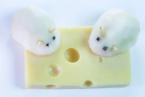 Mouse made with pear Stock Photos