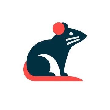 Mouse Minimalist Logo Vector Illustrator Stock Illustration