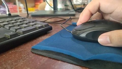 Mouse Movement in Store Workspace Stock Footage 339517480