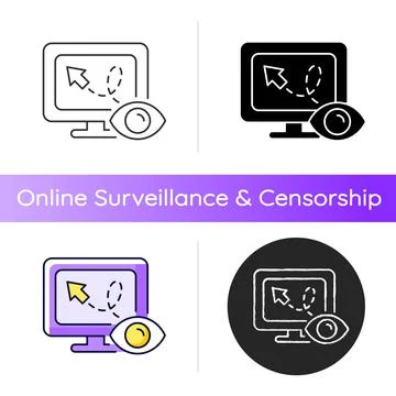 Mouse movement tracking icon Illustrazione stock
