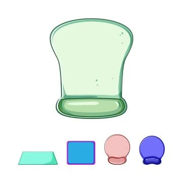 Mouse pads set providing ergonomic wrist support Stock Illustration
