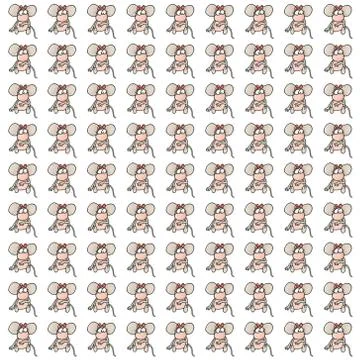 Mouse pattern of paper or fabric Stock Illustration