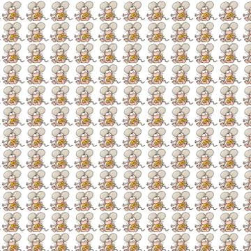 Mouse pattern of paper or fabric Stock Illustration