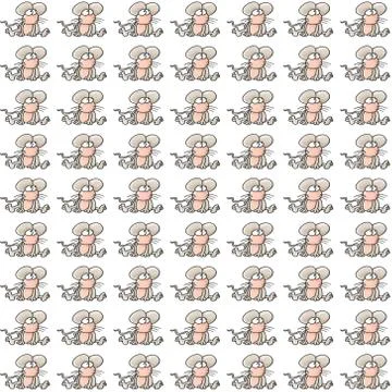 Mouse pattern of paper or fabric Illustrazione stock