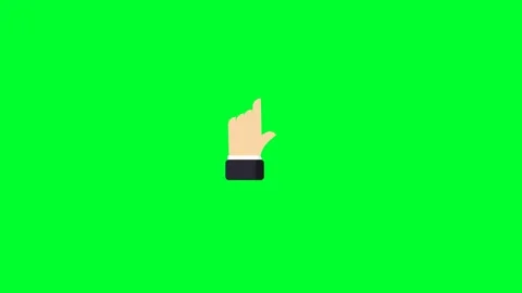 Mouse Pointer and hand cursor clicking with spark Green Screen animation Stock Footage 220481926