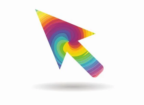 Mouse pointer colorful icon Illustrazione stock