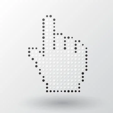 Mouse pointer is composed of black and white dots Stock-Illustration