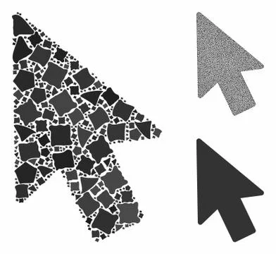 Mouse pointer Composition Icon of Rough Elements Stockillustratie