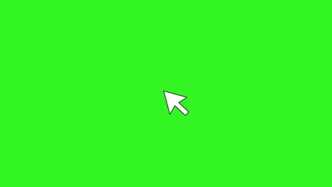 Mouse pointer cursor click press animation isolated on green background 库存影片 333003107