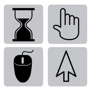 Mouse pointer design, vector illustration eps10 graphic 스톡 일러스트