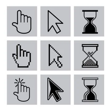 Mouse pointer design, vector illustration eps10 graphic 스톡 일러스트