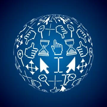 Mouse pointer design, vector illustration eps10 graphic 스톡 일러스트