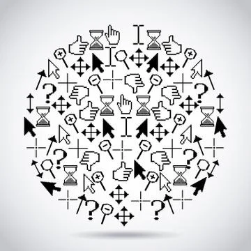 Mouse pointer design, vector illustration eps10 graphic Stock Illustration