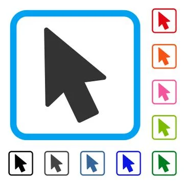 Mouse Pointer Framed Icon Illustrazione stock