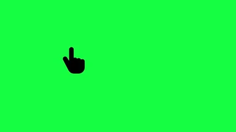 Mouse pointer hand click icon animation. Clicking finger icon of a looping finge 스톡 동영상 342088518