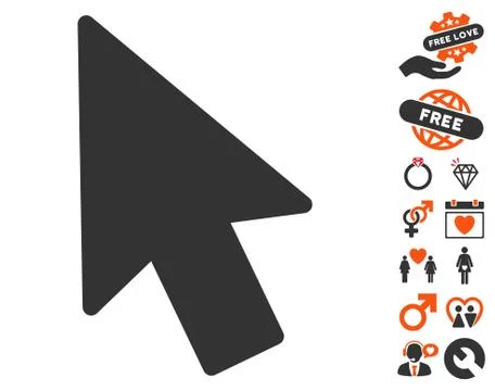 Mouse Pointer Icon With Bonus 스톡 일러스트