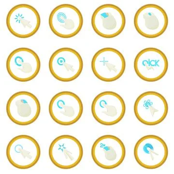 Mouse pointer icon circle Illustrazione stock