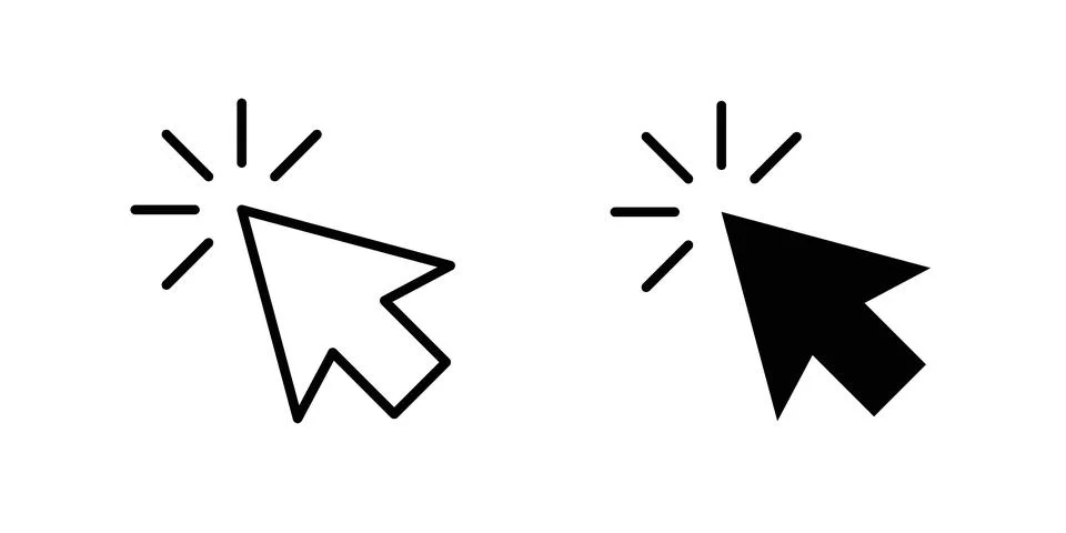Mouse pointer icon for design projects and web UI 库存插图