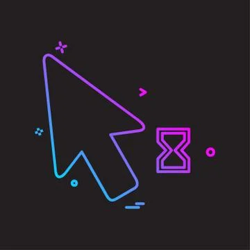 Mouse pointer icon design vector 스톡 일러스트