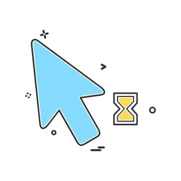 Mouse pointer icon design vector Illustrazione stock
