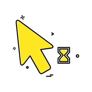 Mouse pointer icon design vector 스톡 일러스트
