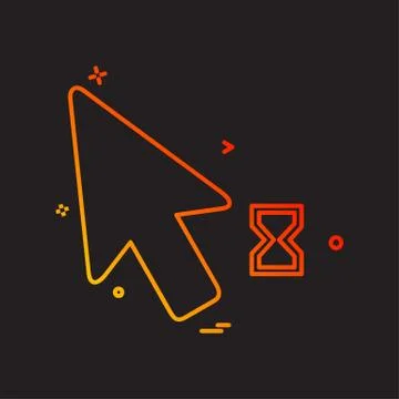Mouse pointer icon design vector 스톡 일러스트