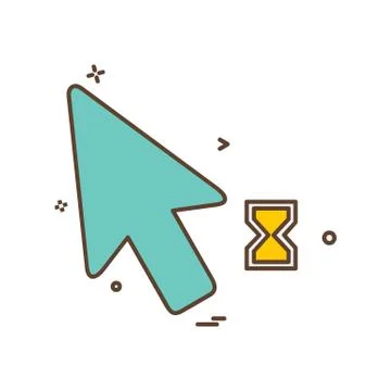 Mouse pointer icon design vector 库存插图
